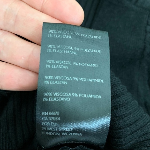 Urban Outfitters Long Bell Sleeve Ribbed Knit V Neck Crop Top - Picture 12 of 16